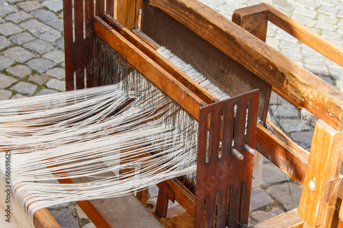 Chesky Krumlof old hand loom in nearby village photo