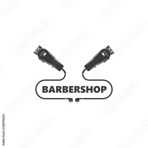 barber shop icon logo vector icon