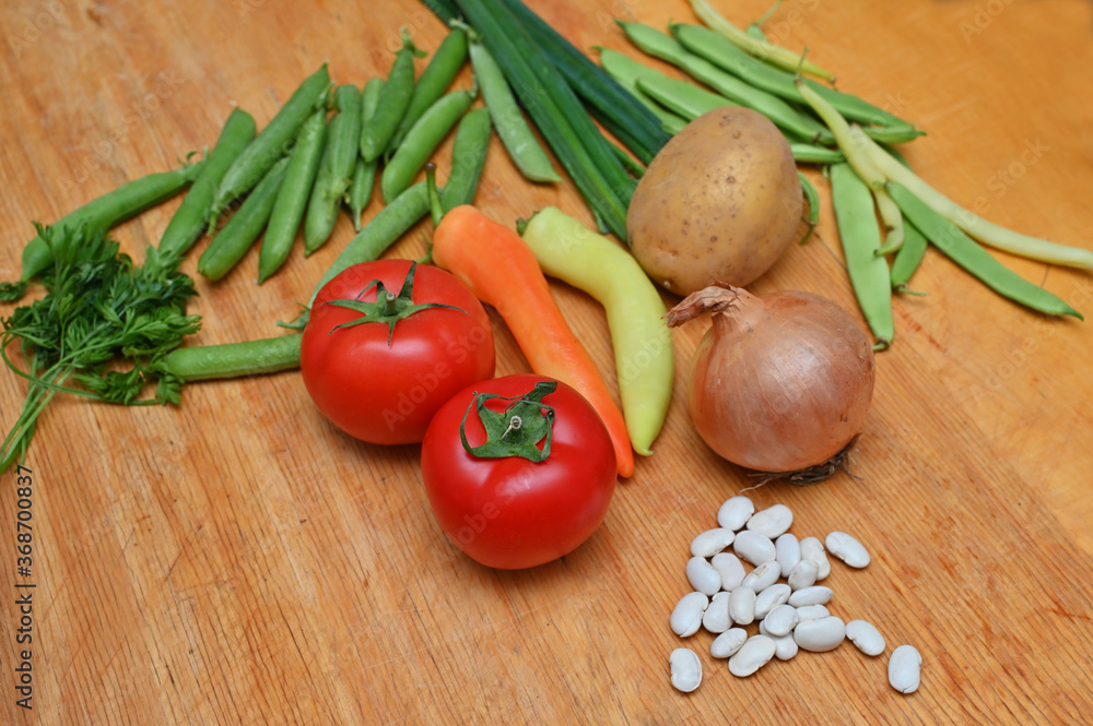 different organic food on table different organic food on table