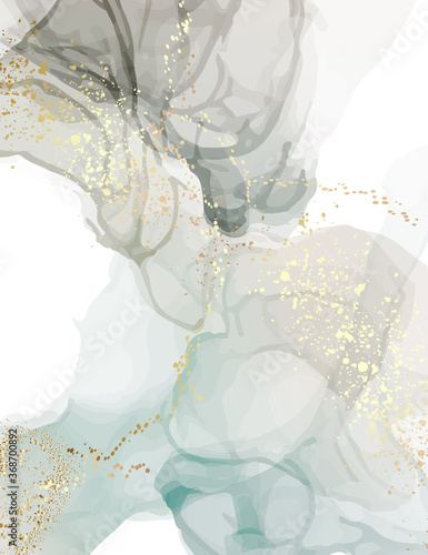 Digital paper marble watercolor in blue grey colors. A;cohol ink liquid texture. Modern abstract concept with smudge blobs  graphic design