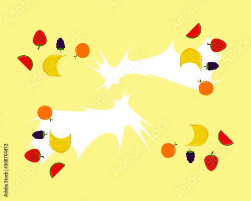 Ilustración Alimentos Frutas vectores 