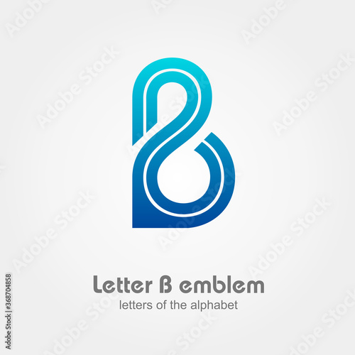 Letter B Logo vector alphabet design element template  ABC concept type as logotype  Vector illustration Eps 10