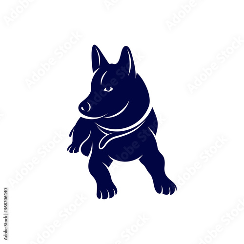 Sniffer Dog Logo Design Vector. Silhouette of Sniffer Dog. Vector illustration