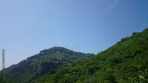 mountain landscape with blue sky