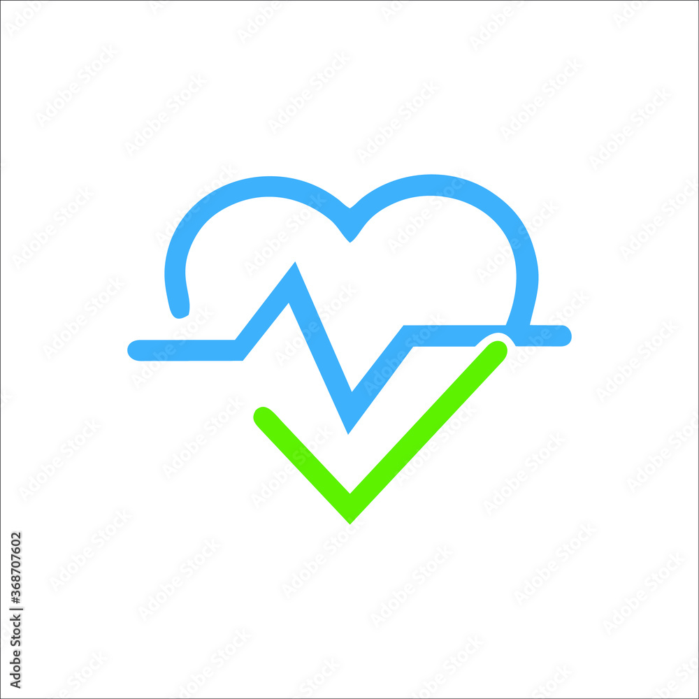 heart vibrations logo. Trembling. Linear icons. heart vibrations logo. Trembling. Linear icons.
