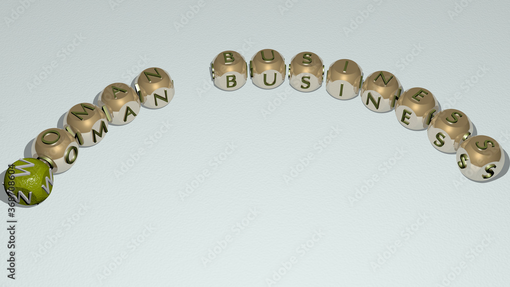 woman business combined by dice letters and color crossing for the related meanings of the concept. beautiful and young woman business combined by dice letters and color crossing for the related meanings of the concept. beautiful and young