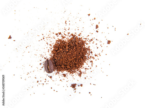 instant coffee isolated on white background