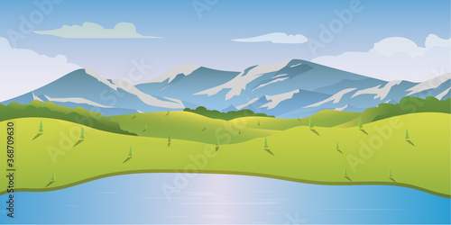 hills and lakes with mountain views