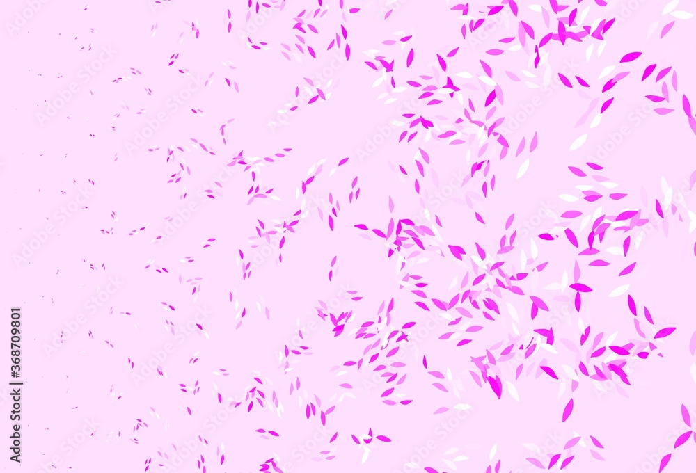 Light Pink vector natural artwork with leaves. Light Pink vector natural artwork with leaves.