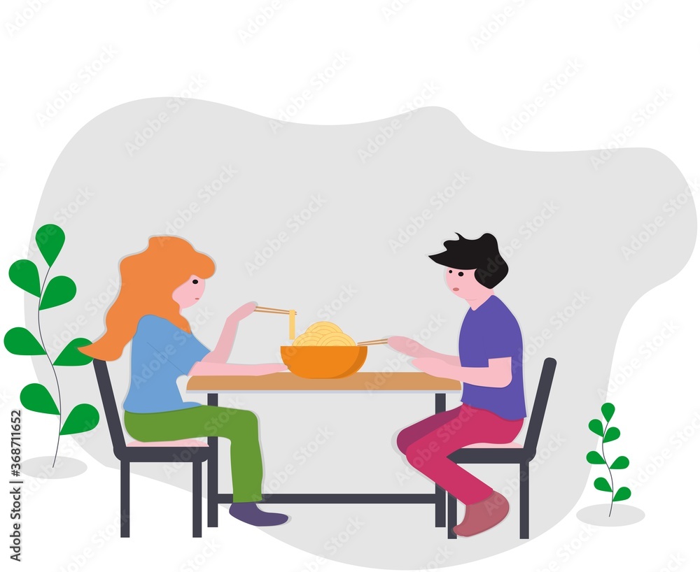 Two People Who Are Enjoying MIE Two People Who Are Enjoying MIE