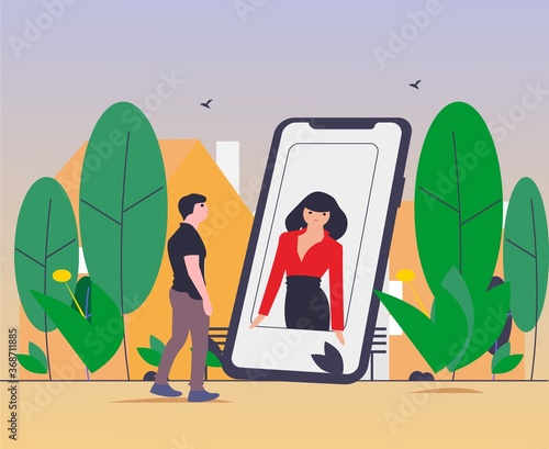 Mobile and human in the City area