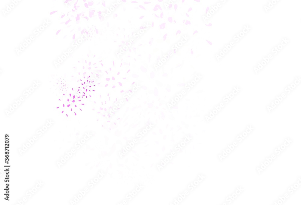 Light Pink vector doodle texture with leaves. Light Pink vector doodle texture with leaves.