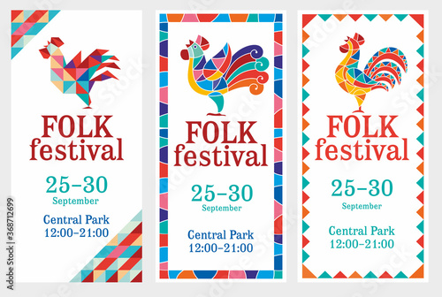 Obraz na plátně Design layouts for the Folk Festival