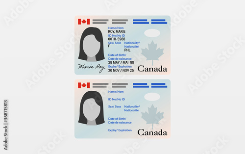 Canada permanent resident card, PR card photo