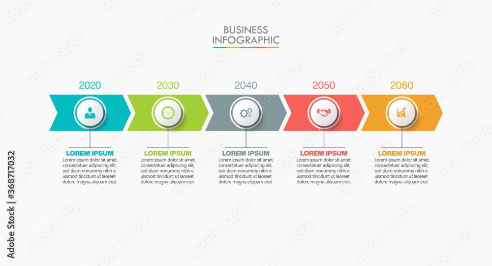 Business data visualization. timeline infographic icons designed for ...