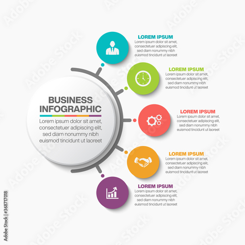 Business circle. timeline infographic icons designed for abstract background template milestone element modern diagram process technology digital marketing data presentation chart Vector

