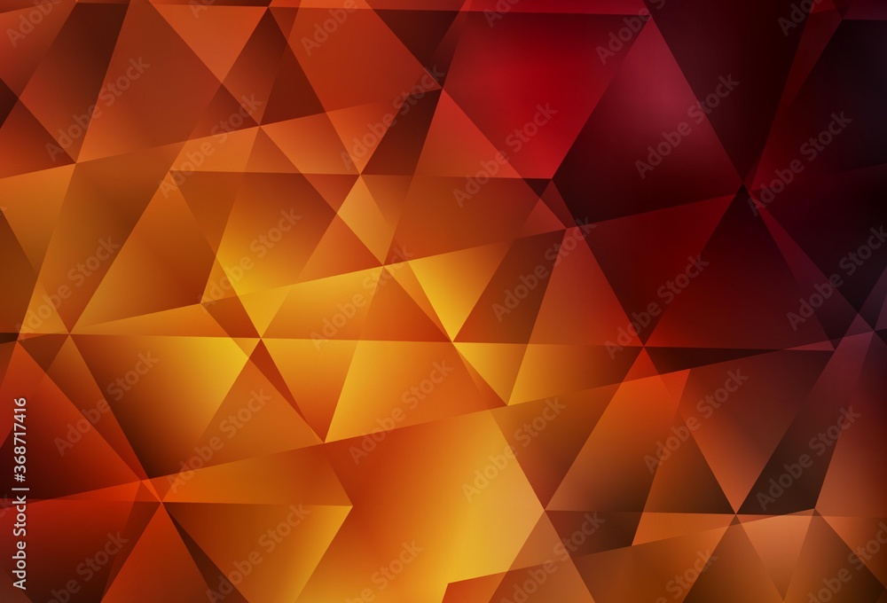 Dark Orange vector triangle mosaic background. Dark Orange vector triangle mosaic background.