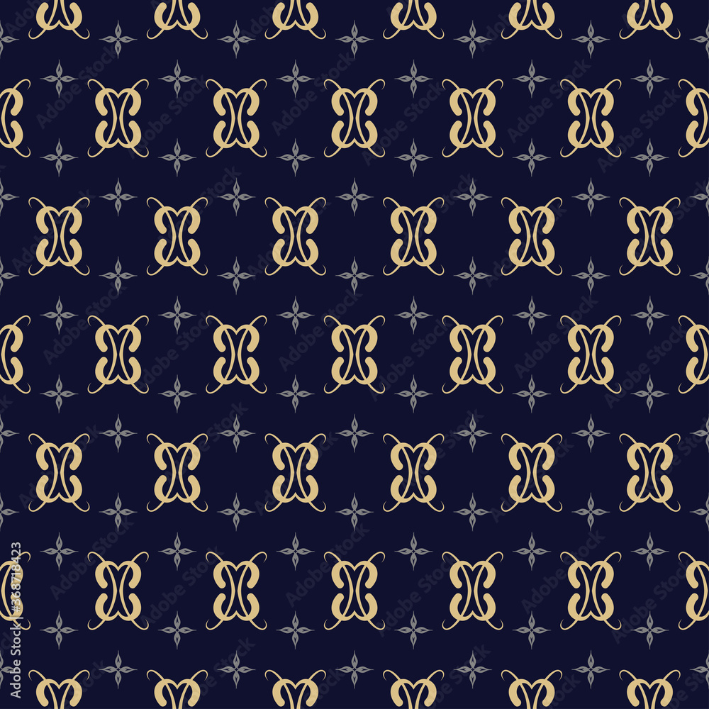 Modern ornamental pattern, Wallpaper texture, elegant background pattern. Sample template. Black and gold colors. For fabrics, artwork, posters and Wallpaper. Vector image background Modern ornamental pattern, Wallpaper texture, elegant background pattern. Sample template. Black and gold colors. For fabrics, artwork, posters and Wallpaper. Vector image background