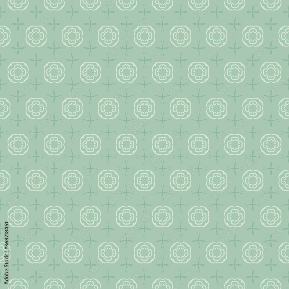 Green background pattern. Seamless Wallpaper texture. Sample template. Vector image