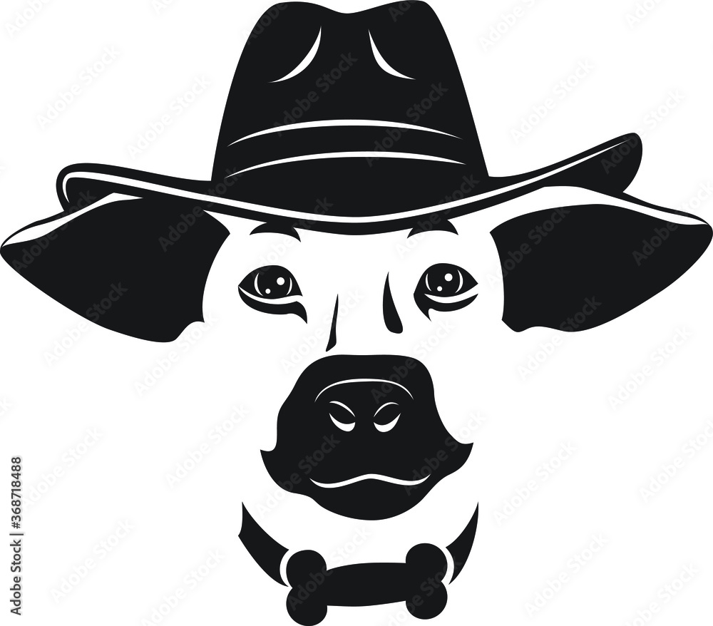 Country Dog with Cowboy Hat Country Dog with Cowboy Hat