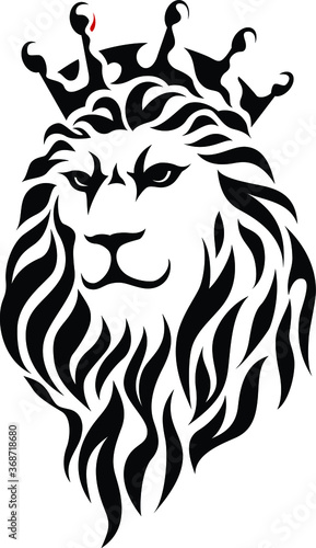 Lion head Tribal Tattoo vector