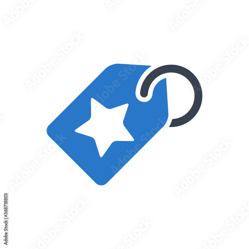 Favorite tag vector icon illustration on white background