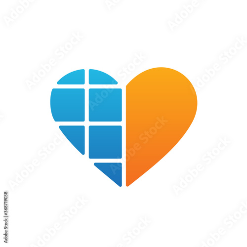 Solar energy logo icon design, sun power symbol - Vector