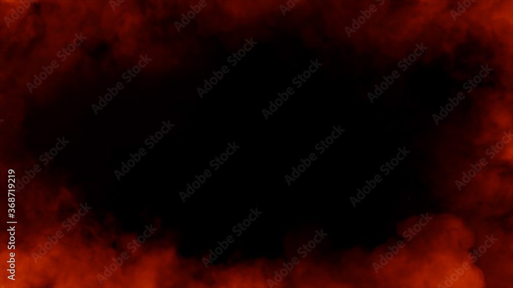 Frame of real fire flames burn motion smoke . Border isolated texture overlays. Film effect.