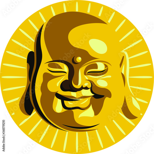 Golden Head of Happy Lucky Budda