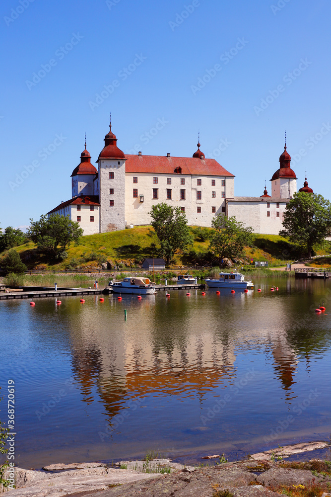 Obraz Zamek Lacko położony w szwedzkiej prowincji Smaland.