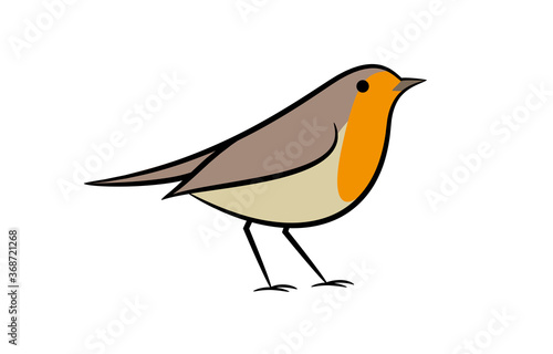 Bird vector illustration. Minimal line art. Logo design.