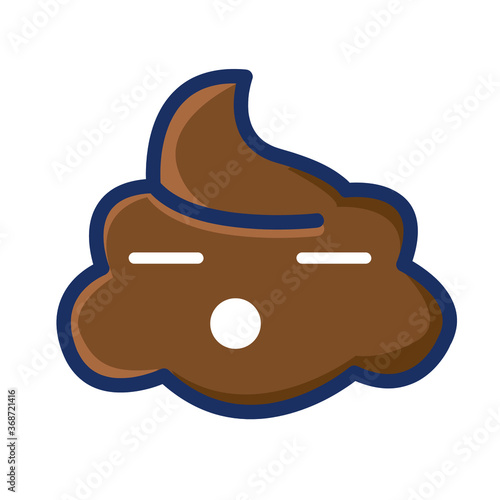 Bored Cute Poop Emoji Vector Design