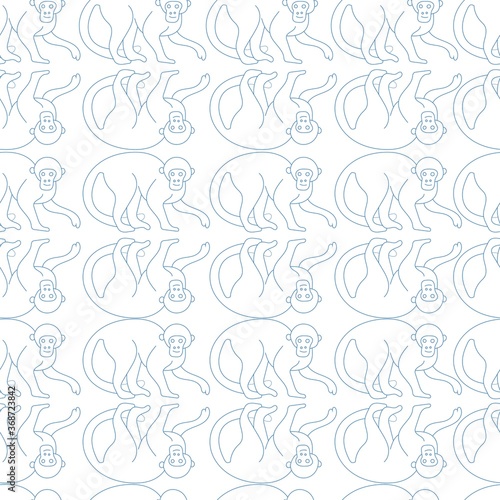 monkey pattern tropical print vector