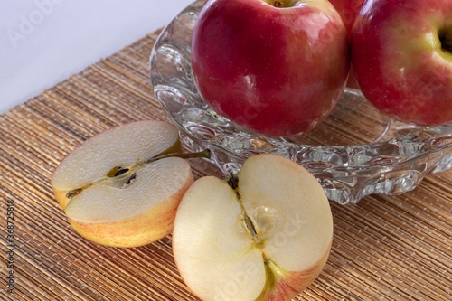 Appetizing and tasty red apples