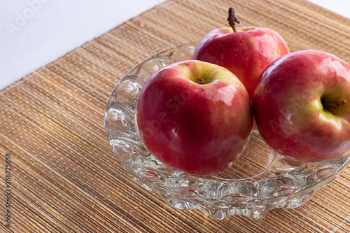 Appetizing and tasty red apples