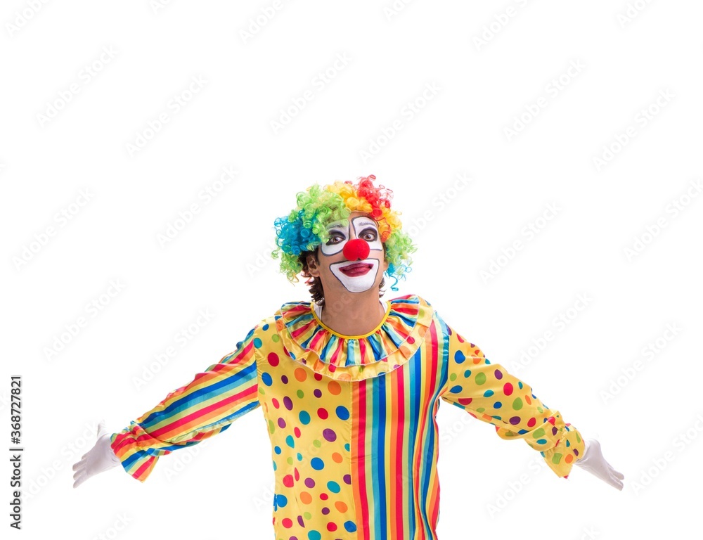 Funny clown isolated on white background Funny clown isolated on white background