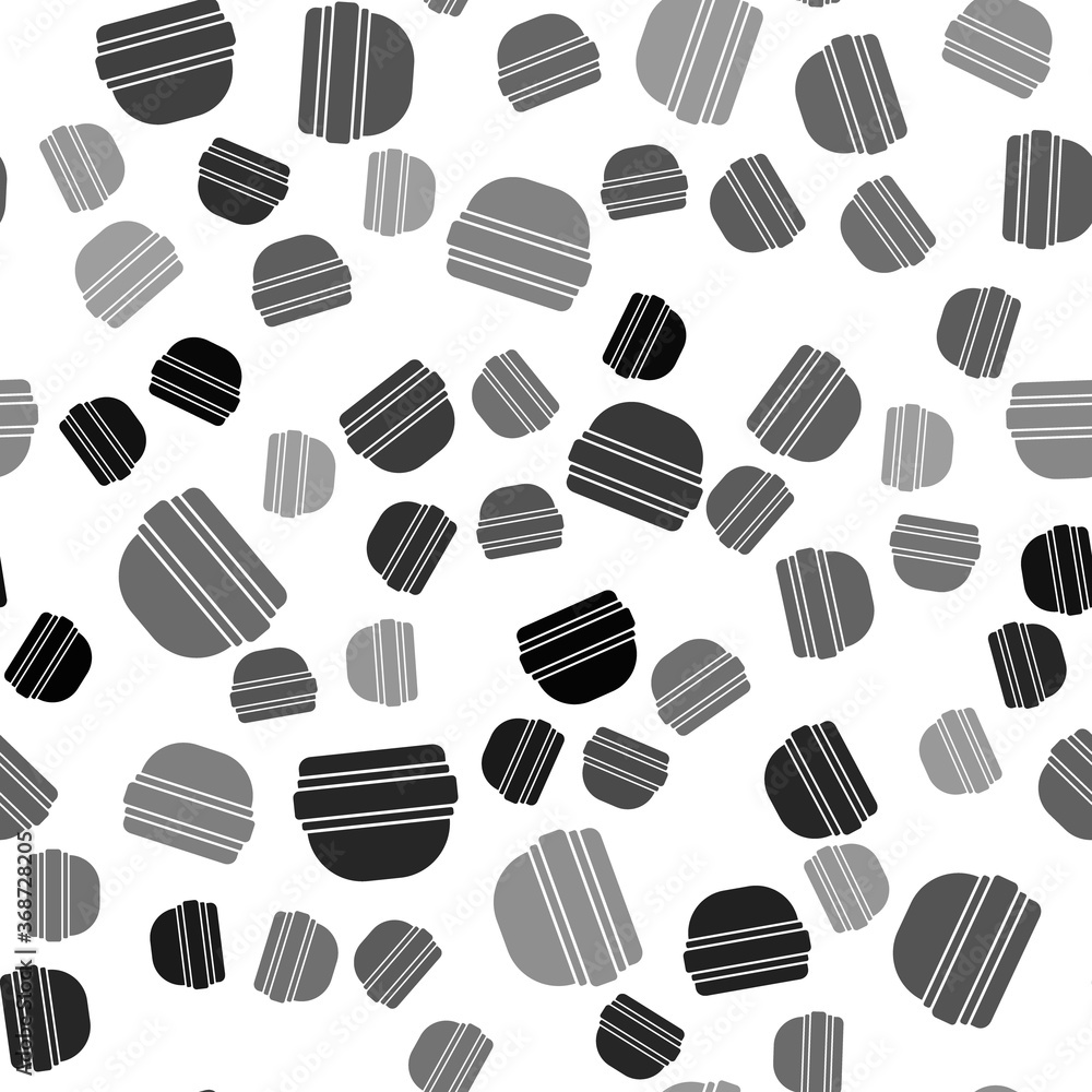 Black Burger icon isolated seamless pattern on white background. Hamburger icon. Cheeseburger sandwich sign. Fast food menu. Vector. Black Burger icon isolated seamless pattern on white background. Hamburger icon. Cheeseburger sandwich sign. Fast food menu. Vector.