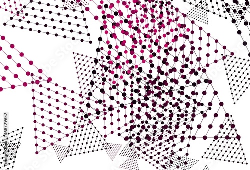 Wallpaper Mural Light Pink vector texture with triangular style with circles. Torontodigital.ca