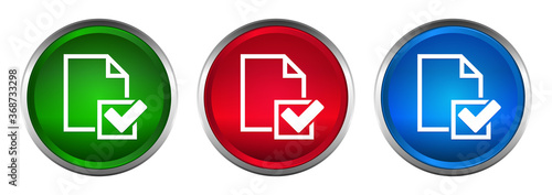 Checklist icon supreme round button set design illustration