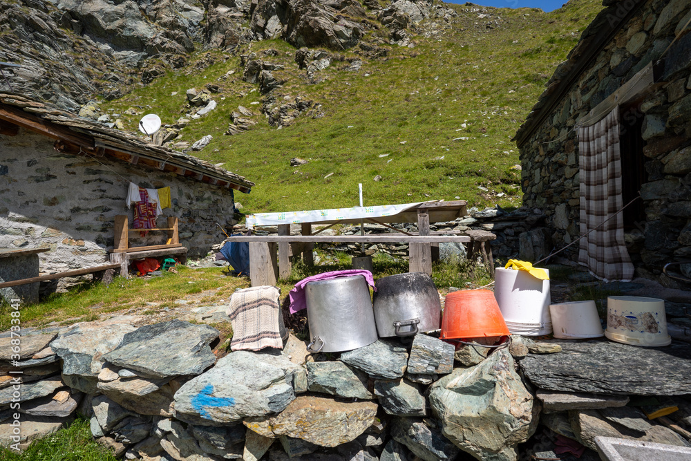 Wandern in der Lombardei Italien Sommer