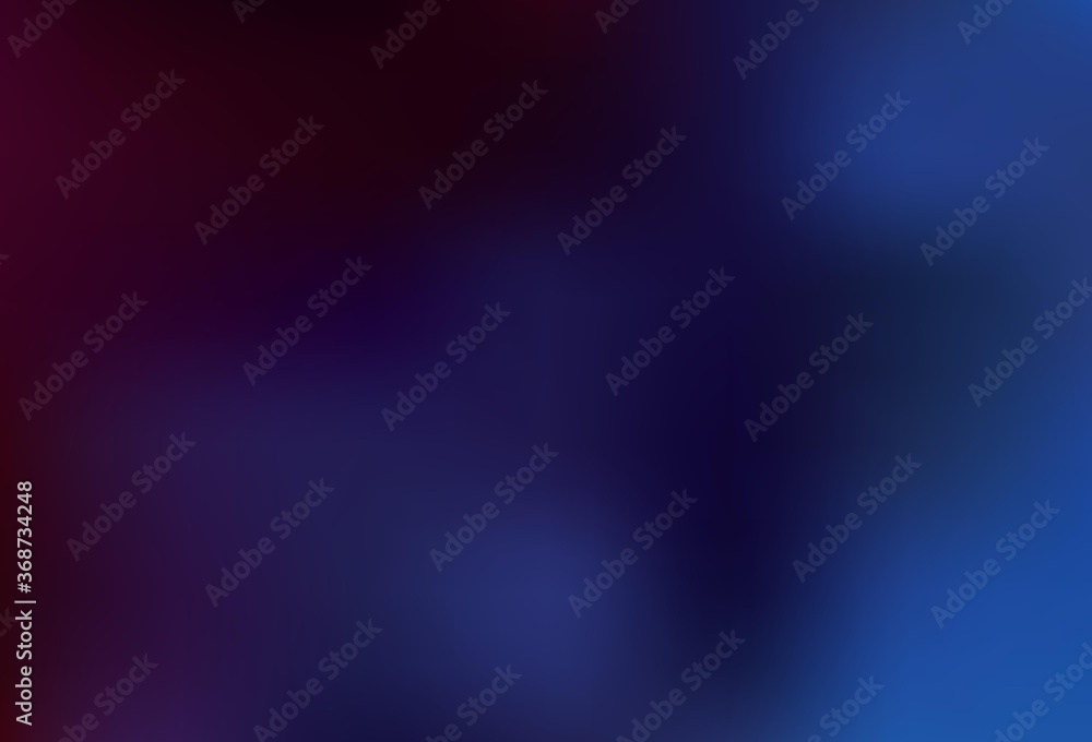 Dark Blue, Red vector blurred shine abstract texture.