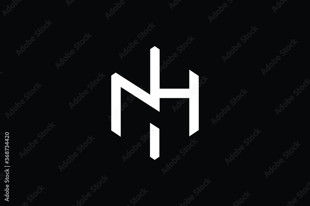 Minimal Innovative Initial HN logo and NH logo. Letter HN NH ...