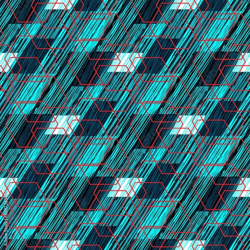 Geometric seamless pattern sport dark background