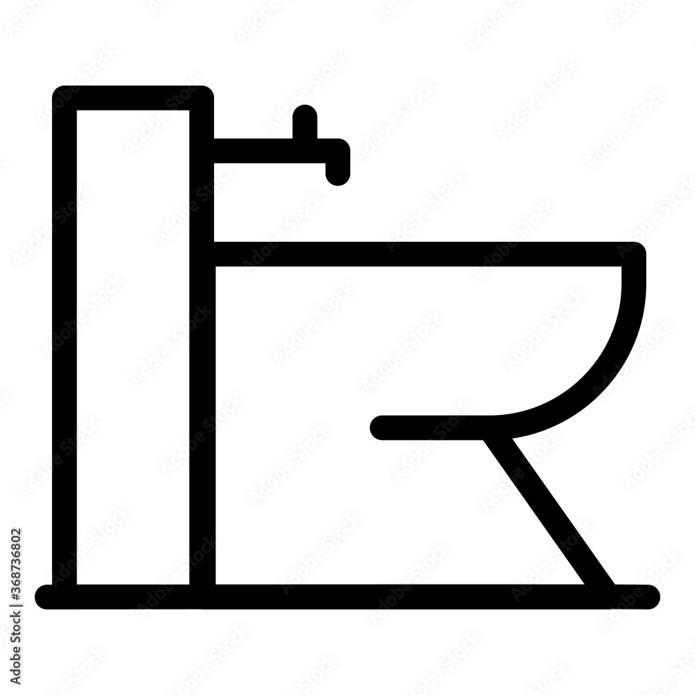 Bathroom bidet icon. Outline bathroom bidet vector icon for web design isolated on white background Bathroom bidet icon. Outline bathroom bidet vector icon for web design isolated on white background
