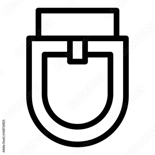 Domestic bidet icon. Outline domestic bidet vector icon for web design isolated on white background