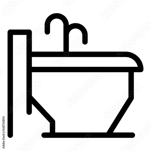 Jet water bidet icon. Outline jet water bidet vector icon for web design isolated on white background