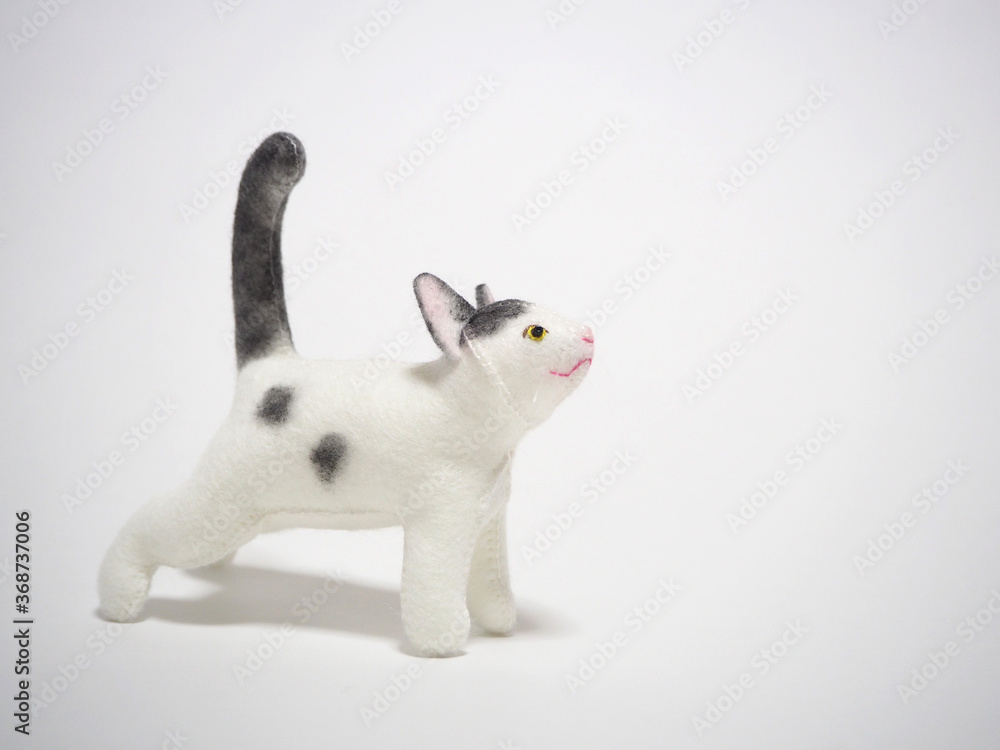 Fototapeta premium フェルト作品 ブチ猫