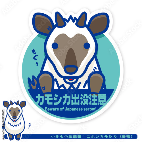 いきもの注意報：ニホンカモシカ（冬毛）出没注意サイン