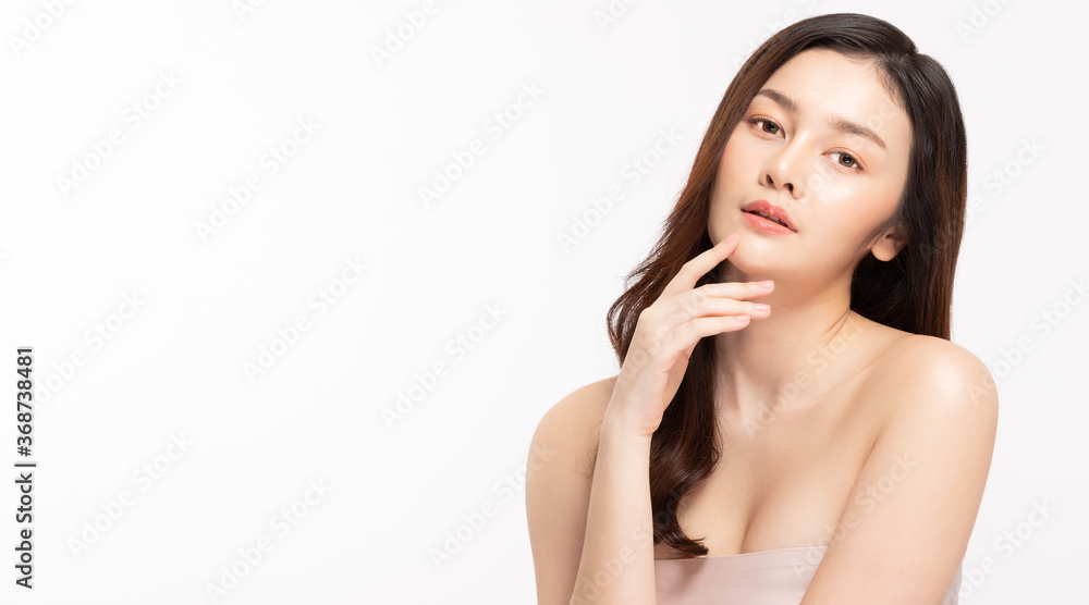 Beauty asian women portrait face with skin care healthy and skin. Beauty asian women portrait face with skin care healthy and skin.