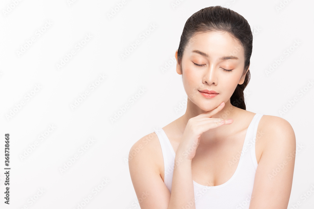 Beauty asian women portrait face with skin care healthy and skin. Beauty asian women portrait face with skin care healthy and skin.